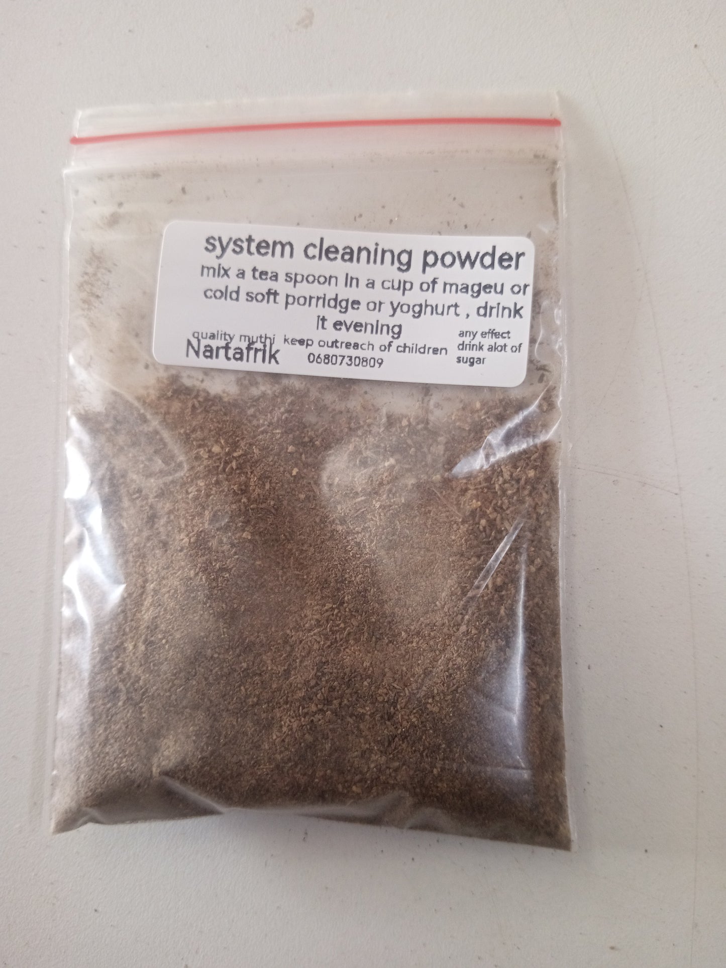 System cleaning powder
